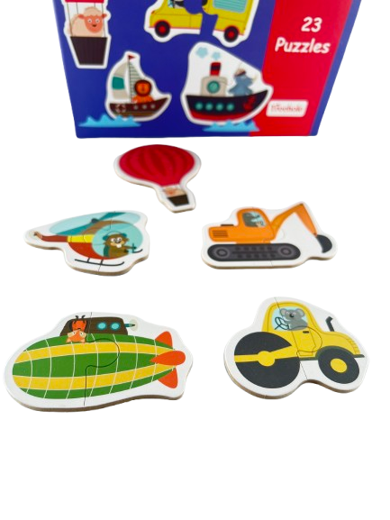 Puzzle din carton, Model Vehicule, 48piese, Varsta 3 ani + - 2 | YEO