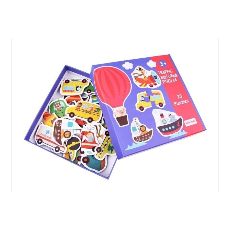 Puzzle din carton, Model Vehicule, 48piese, Varsta 3 ani +
