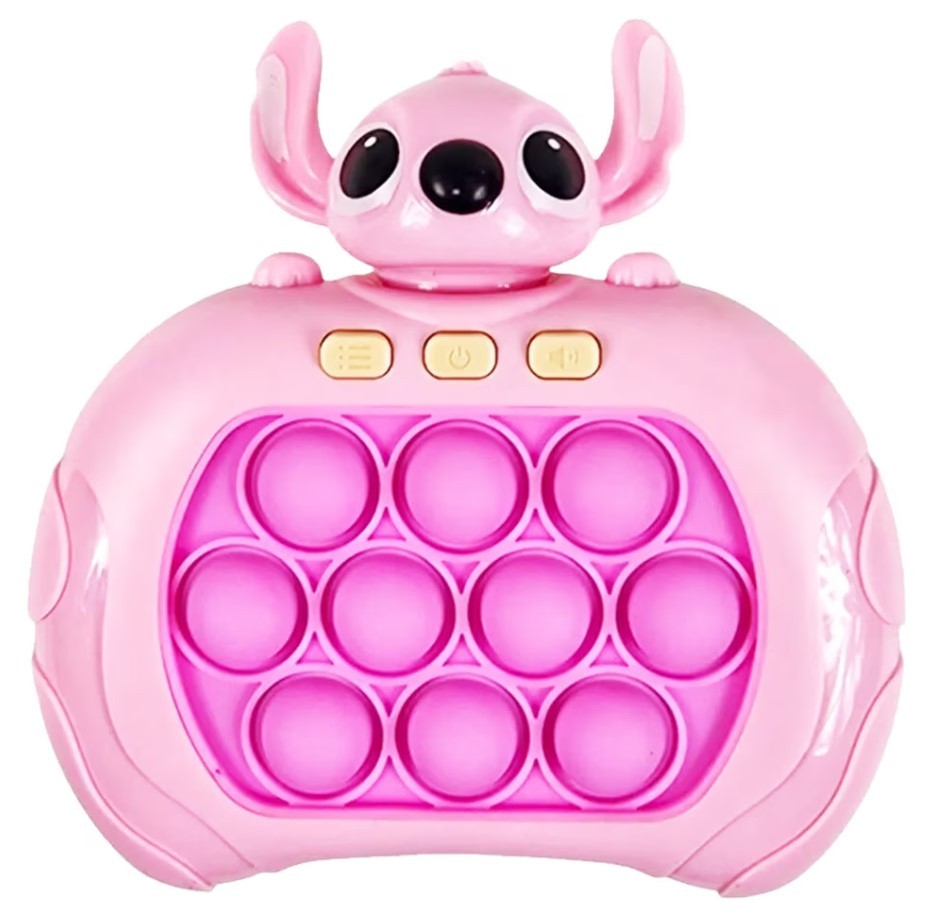 Joc Interactiv Consola Pop It, Cu Muzica Si Lumini, Antistres, Model 10, Plastic, Roz, 3 ani+ - 2 | YEO