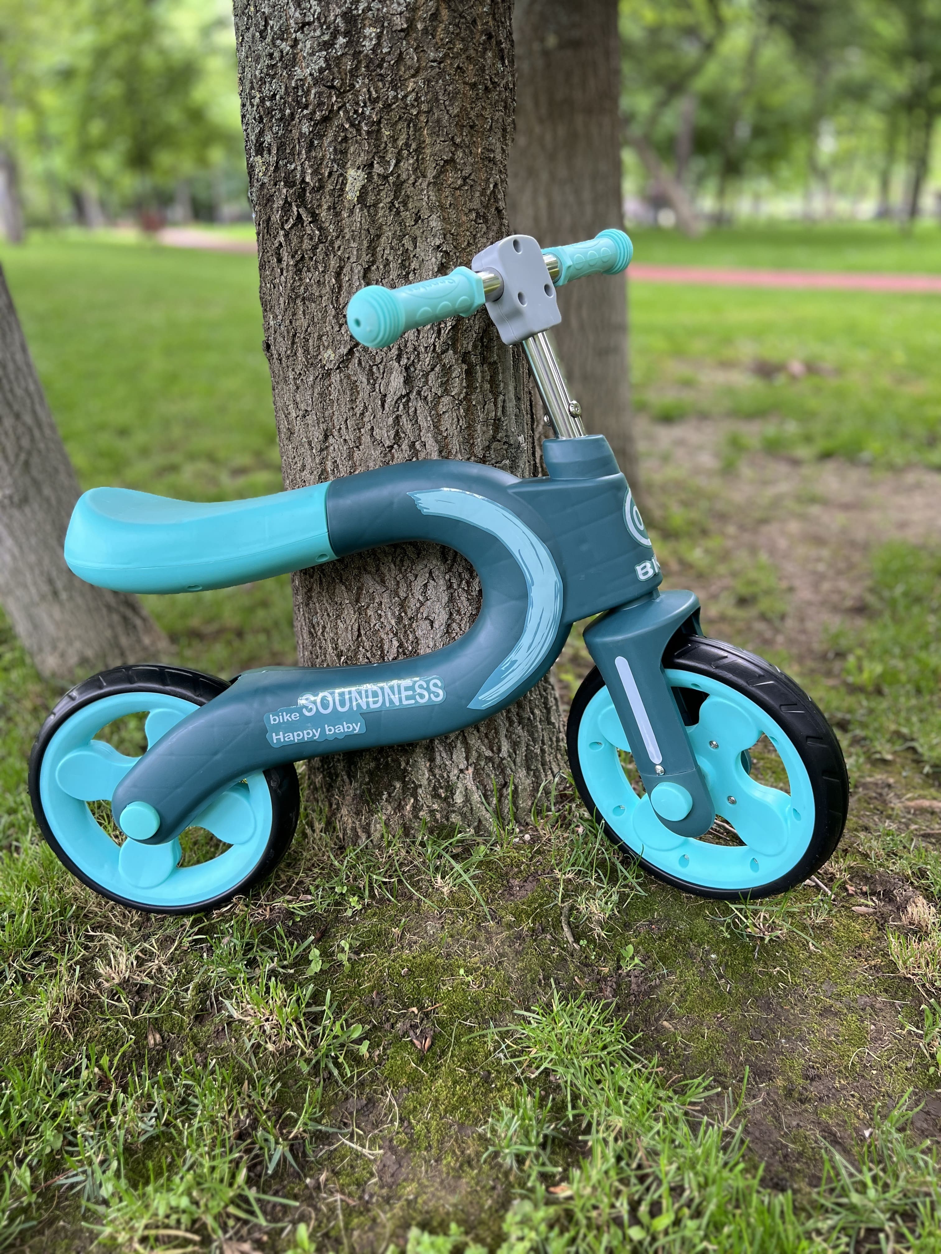 Bicicleta fara pedale pentru copii, Happy Baby, Turqoize