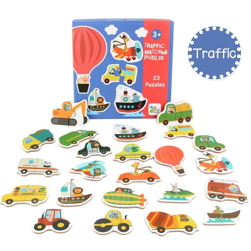 Puzzle din carton, Model Vehicule, 48piese, Varsta 3+