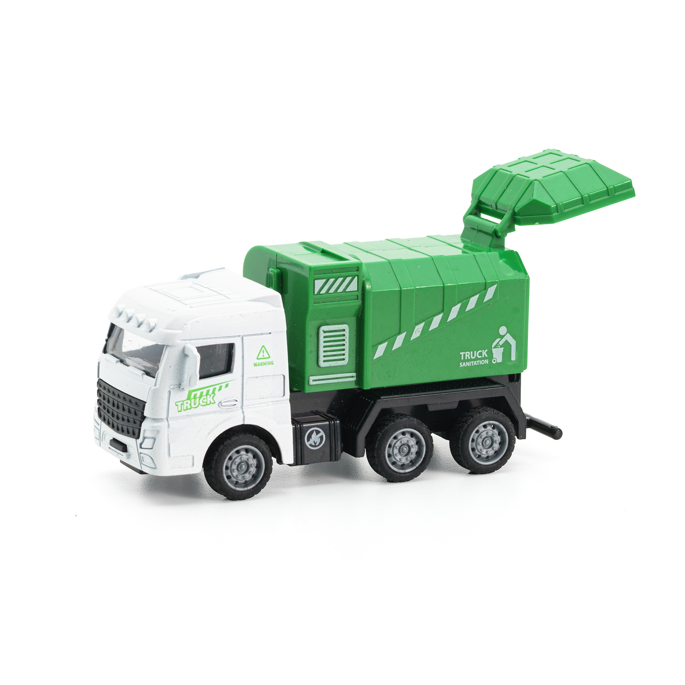 Jucarie Masina Model 4, Verde si Alb, Metal, 14 cm, 3 ani