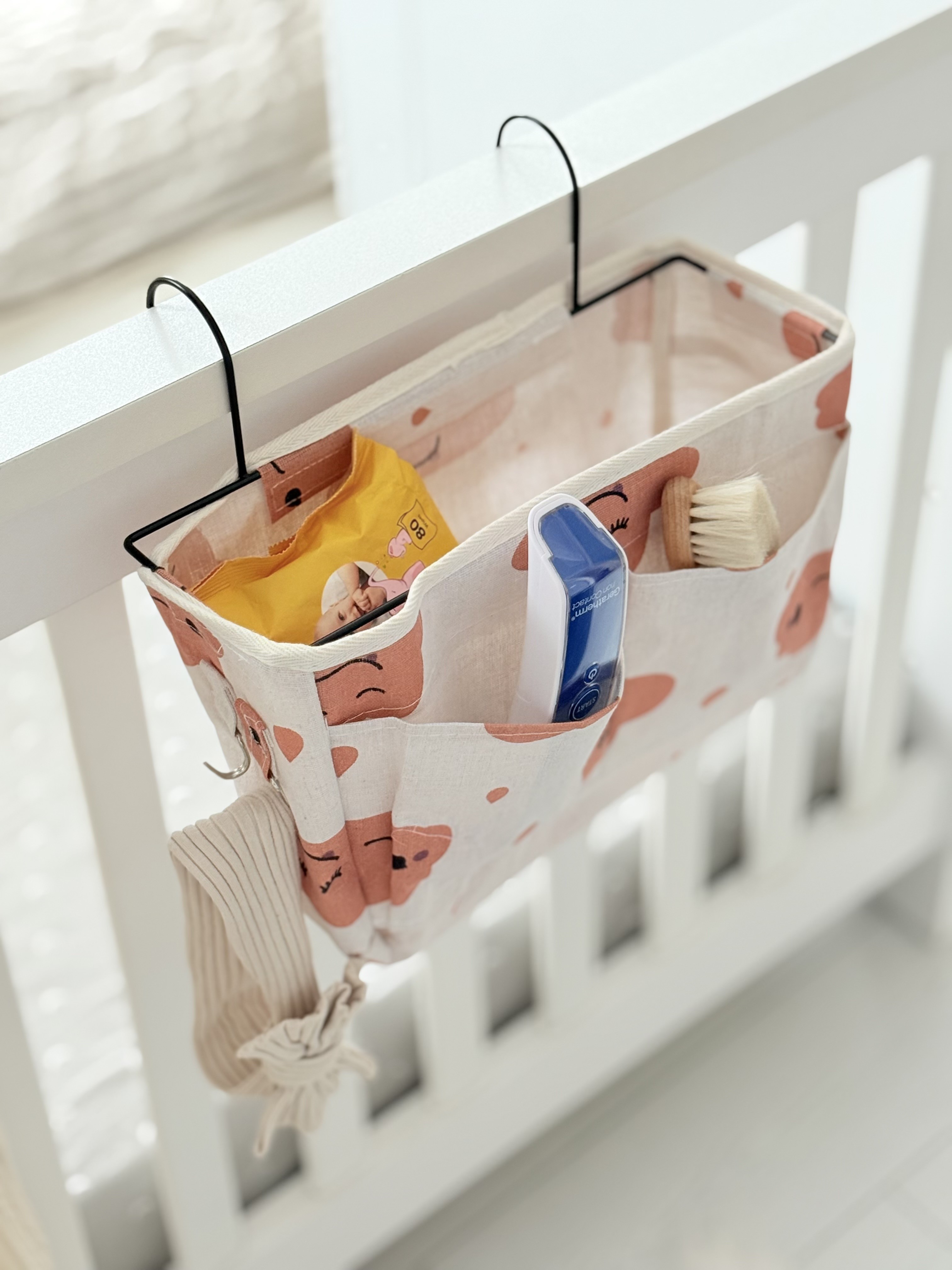 Organizator Suspendat pentru Patut, Textil, Imprimeu cu Nori