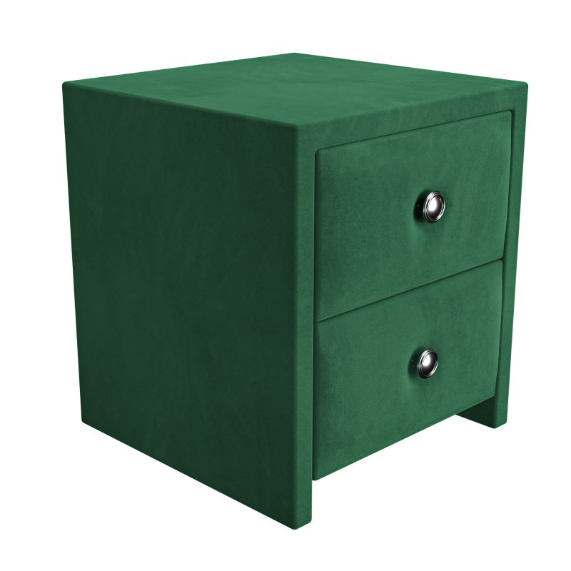 Set 2 Noptiere Dreamer Tapitate Verde, 35 L x 40 H x 30 cm
