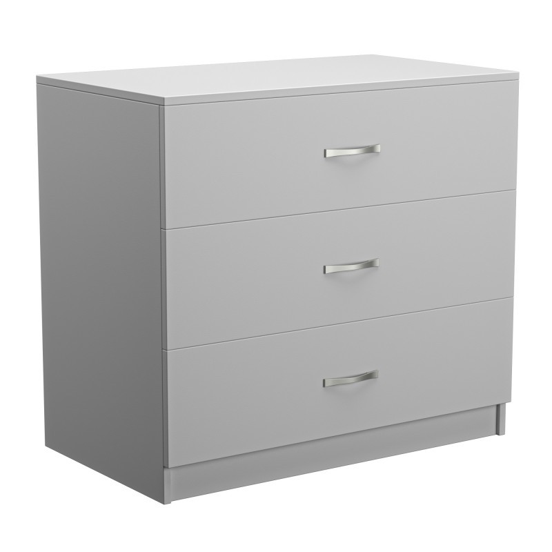 Comoda Dreamer cu 3 Sertare, Alb, 90 cm L x 82 cm H x 52.5 cm l